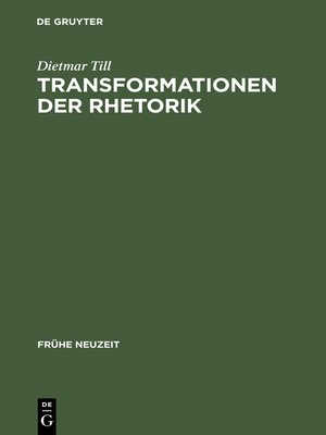 cover image of Transformationen der Rhetorik